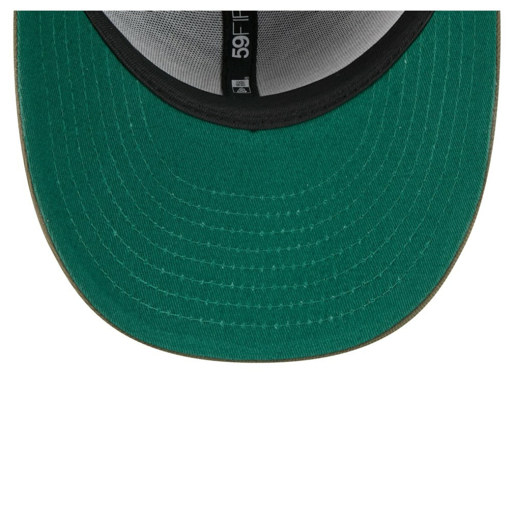 Anaheim Ducks New Era Tonal Florals 59FIFTY Fitted Hat - Olive | New Era Lifestyle