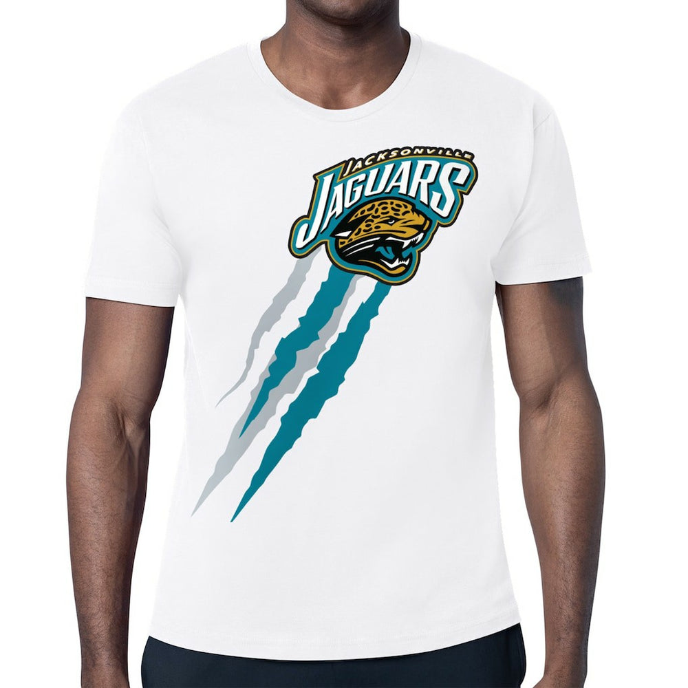 Jacksonville Jaguars Starter Retro Team Logo Color Scratch T-Shirt - White - NFL