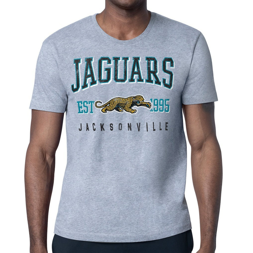 Jacksonville Jaguars Starter Retro Team Logo T-Shirt - Heather Gray - NFL