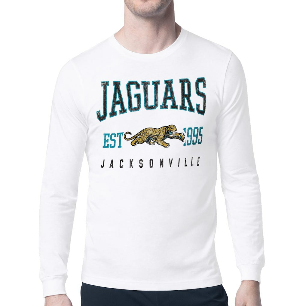 Jacksonville Jaguars Starter Retro Team Logo Long Sleeve T-Shirt - White - NFL