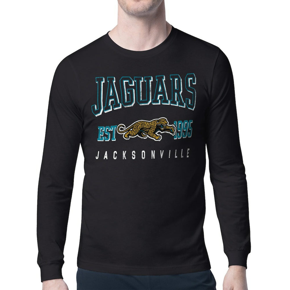 Jacksonville Jaguars Starter Retro Team Logo Long Sleeve T-Shirt - Black - NFL