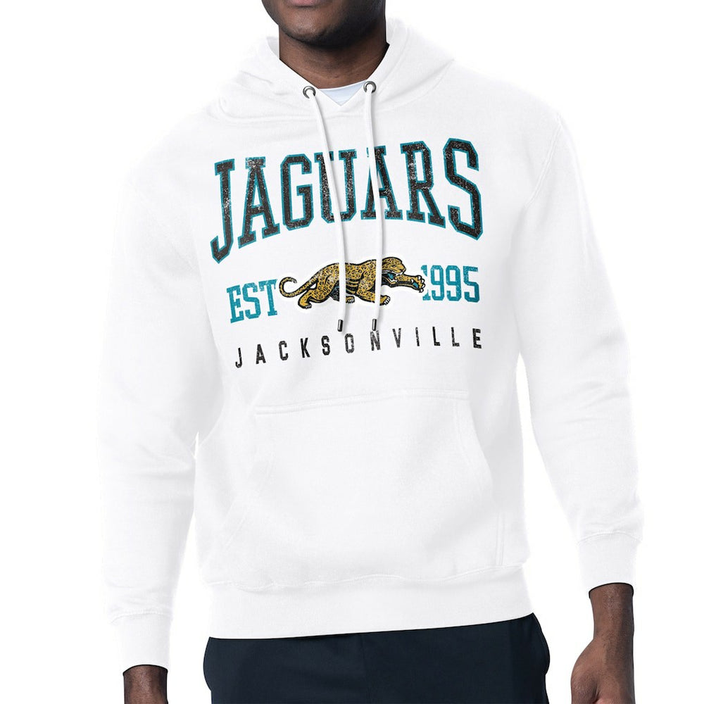 Jacksonville Jaguars Starter Retro Team Logo Pullover Hoodie - White - NFL