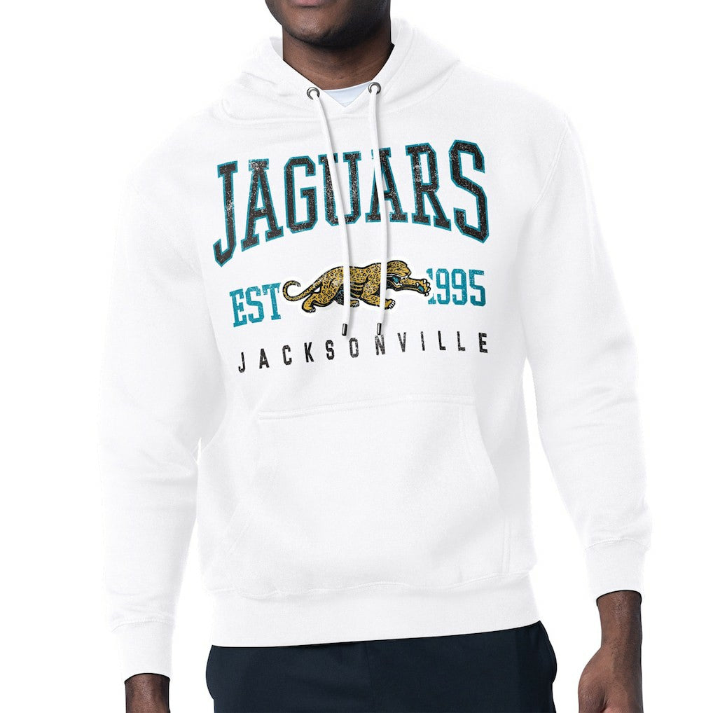 Jacksonville Jaguars Starter Retro Team Logo Pullover Hoodie - White - NFL