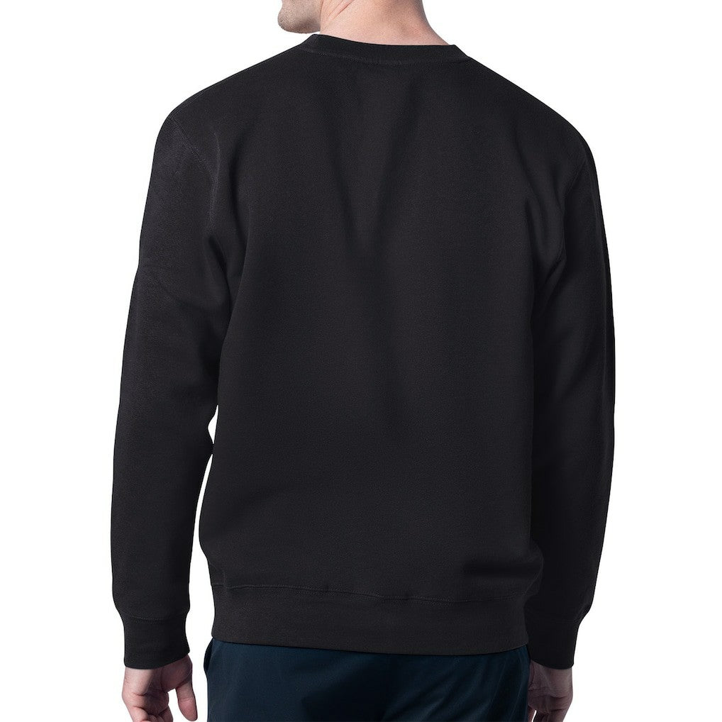Jacksonville Jaguars Starter Mesh Look Retro Team Logo Pullover Sweatshirt - Black - NFL