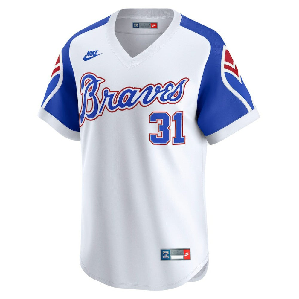 Greg Maddux Atlanta Braves Nike Throwback Cooperstown Collection Limited Jersey Discount
