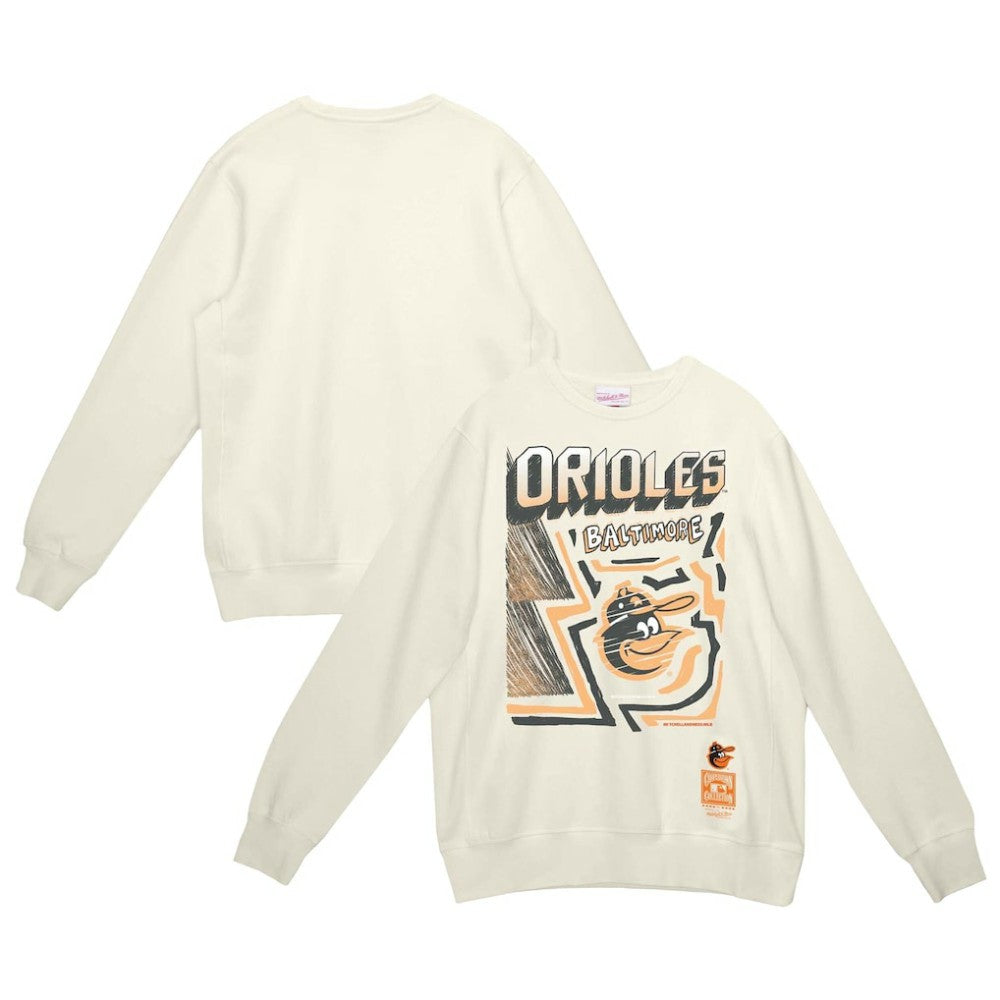 Baltimore Orioles Mitchell & Ness Sidewalk Sketch Pullover Hoodie Outlet