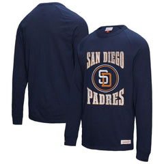 San Diego Padres Mitchell & Ness Arched Logo Slub Long Sleeve T-Shirt for sale