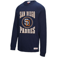 San Diego Padres Mitchell & Ness Arched Logo Slub Long Sleeve T-Shirt for sale