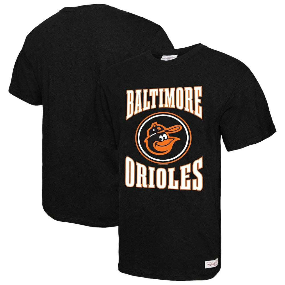 Baltimore Orioles Mitchell & Ness Arched Logo Slub T-Shirt Online