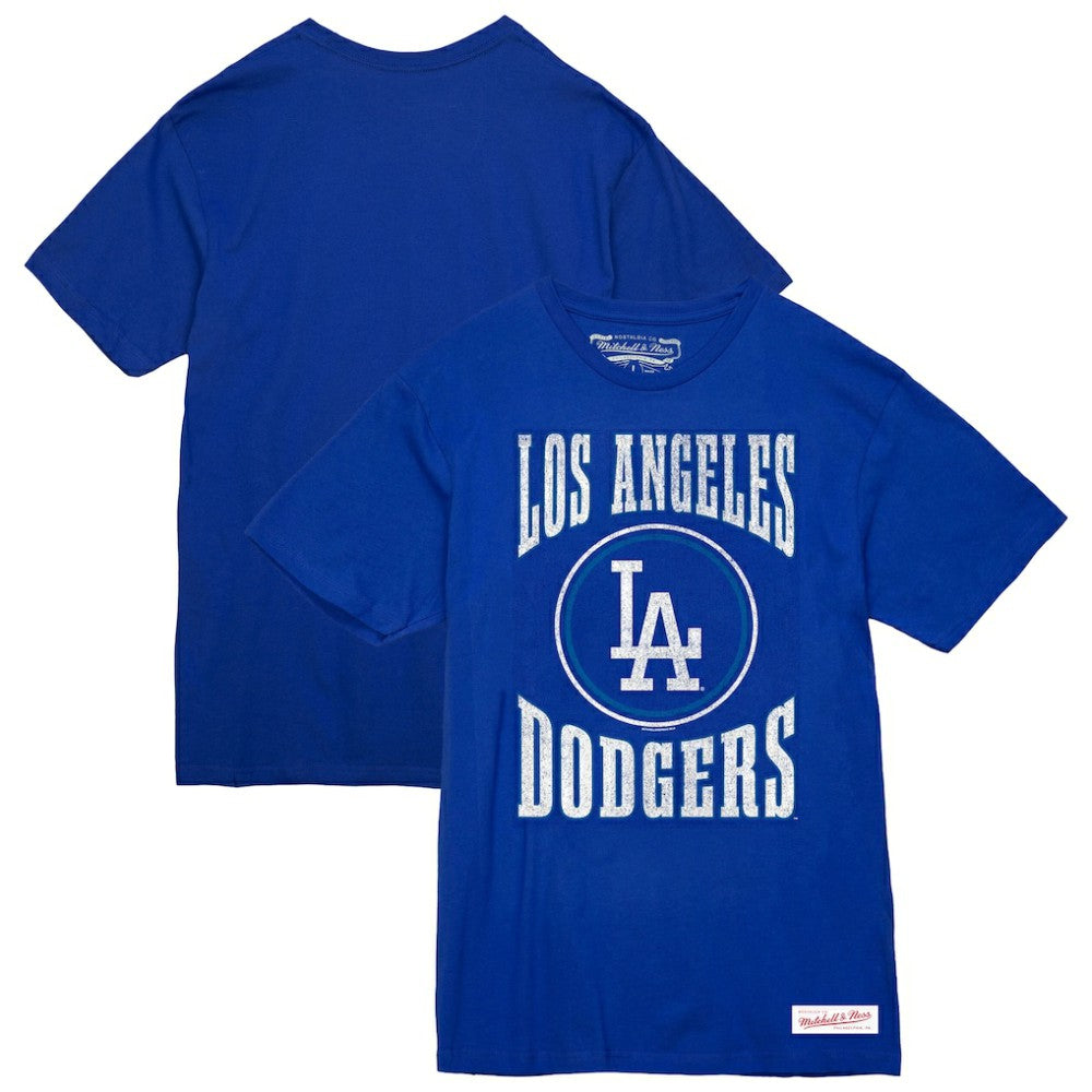 Los Angeles Dodgers Mitchell & Ness Arched Logo Slub T-Shirt Sale