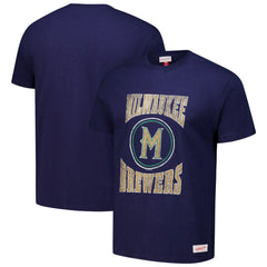 Milwaukee Brewers Mitchell & Ness Arched Logo Slub T-Shirt Online
