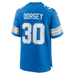 Khalil Dorsey Detroit Lions Team Game Jersey - Blue - Nike