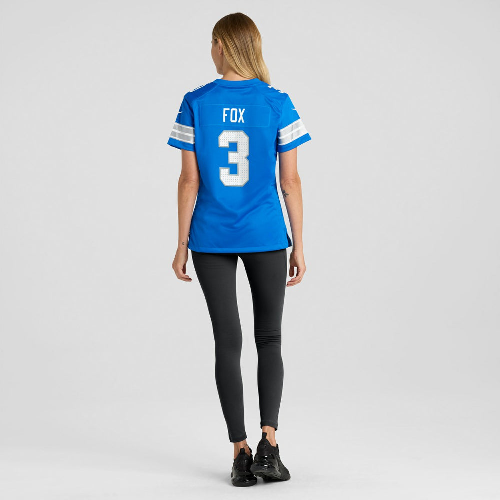 Jack Fox Detroit Lions Women's Team Game Jersey - Blue - Nike