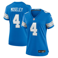 Emmanuel Moseley Detroit Lions Women's Team Game Jersey - Blue - Nike