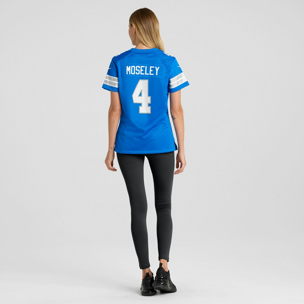 Emmanuel Moseley Detroit Lions Women's Team Game Jersey - Blue - Nike