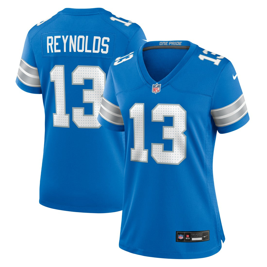Craig Reynolds Detroit Lions Women's Team Game Jersey - Blue - Nike