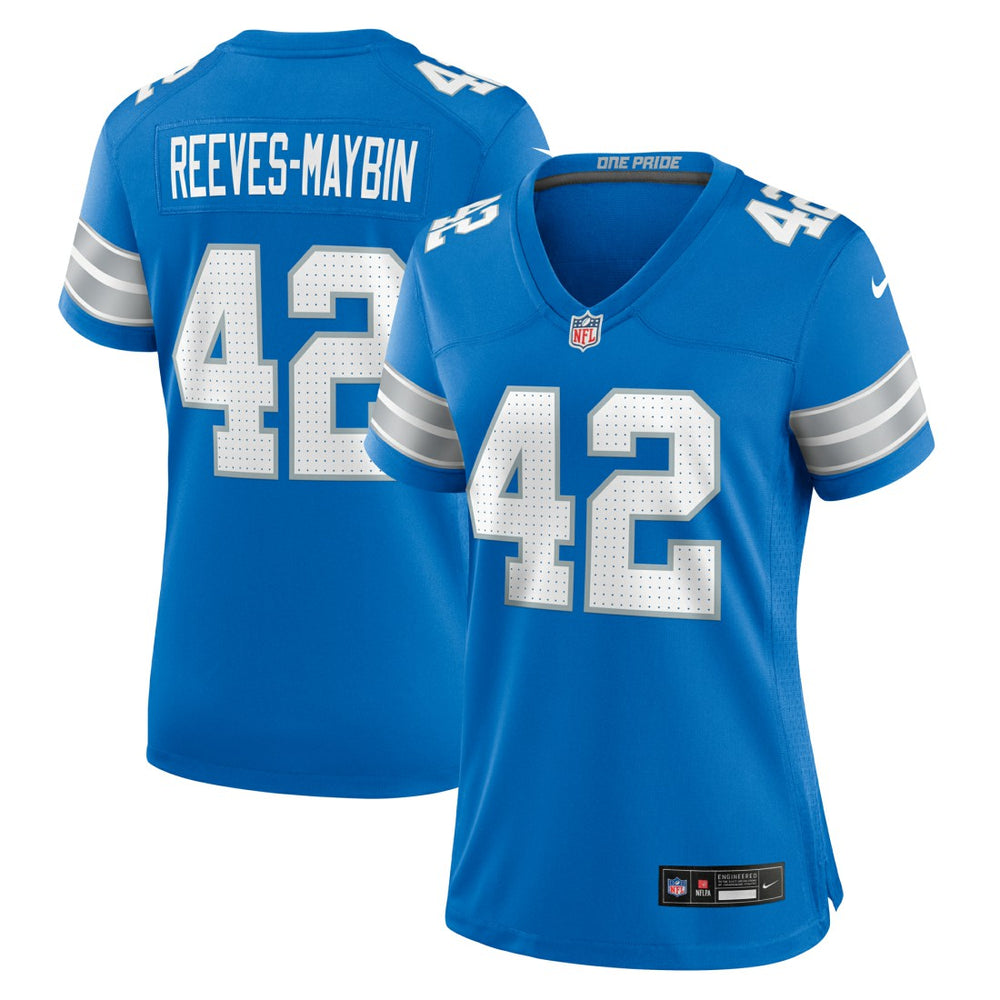 Jalen Reeves-Maybin Detroit Lions Women's Team Game Jersey - Blue - Nike
