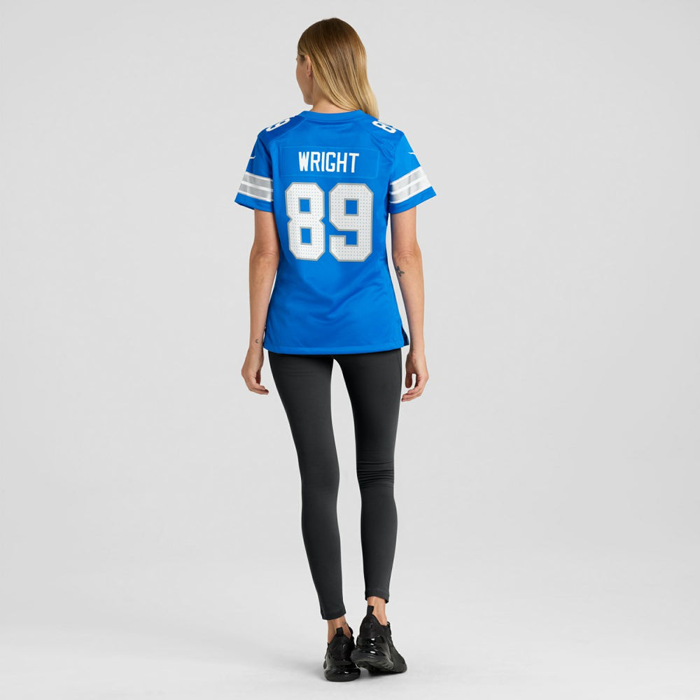 Brock Wright Detroit Lions Women's Team Game Jersey - Blue - Nike