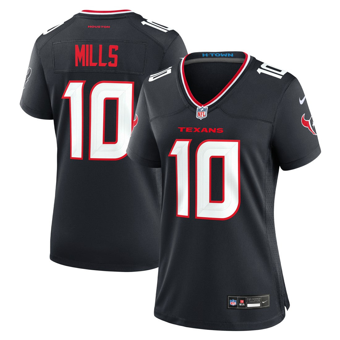 Davis Mills Houston Texans Women's Team Game Jersey - Navy - Nike