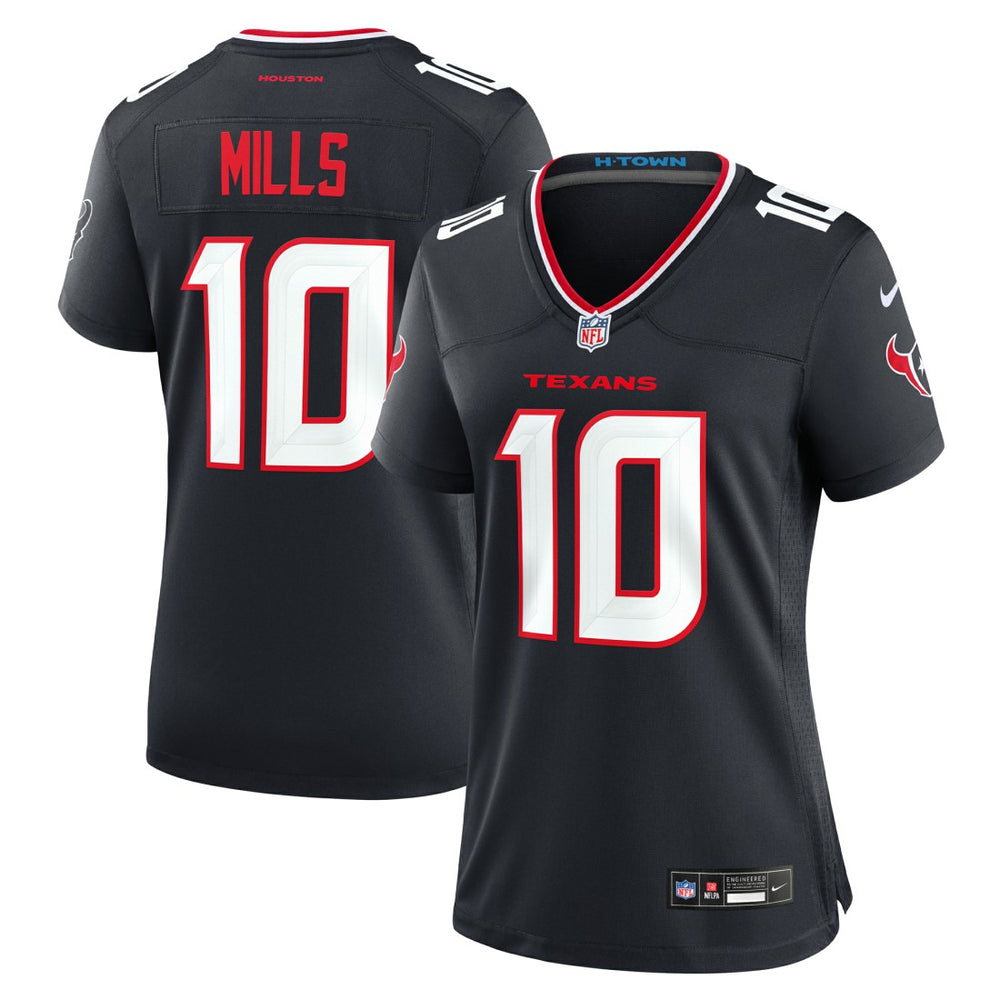 Davis Mills Houston Texans Women's Team Game Jersey - Navy - Nike
