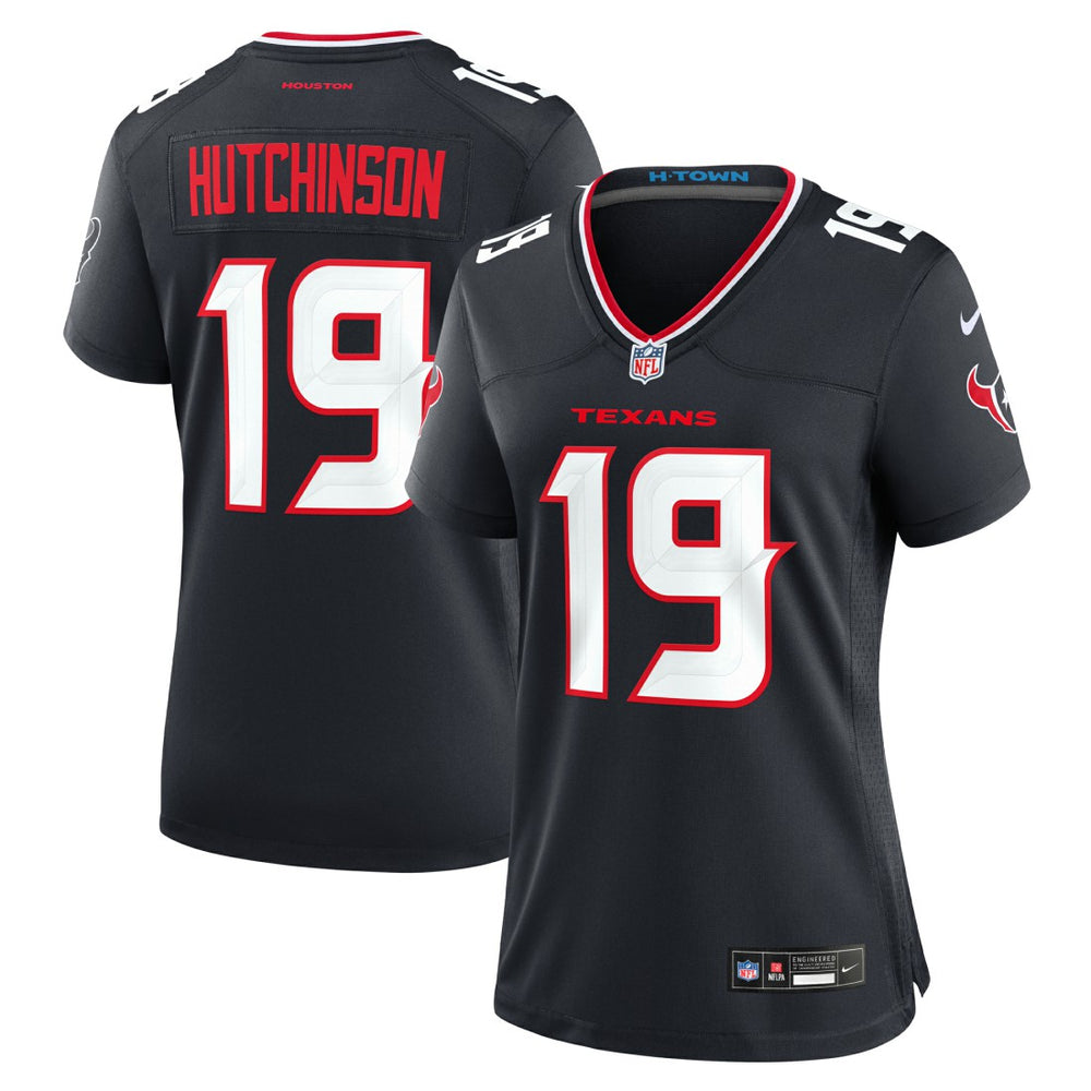 Xavier Hutchinson Houston Texans Women's Team Game Jersey - Navy - Nike