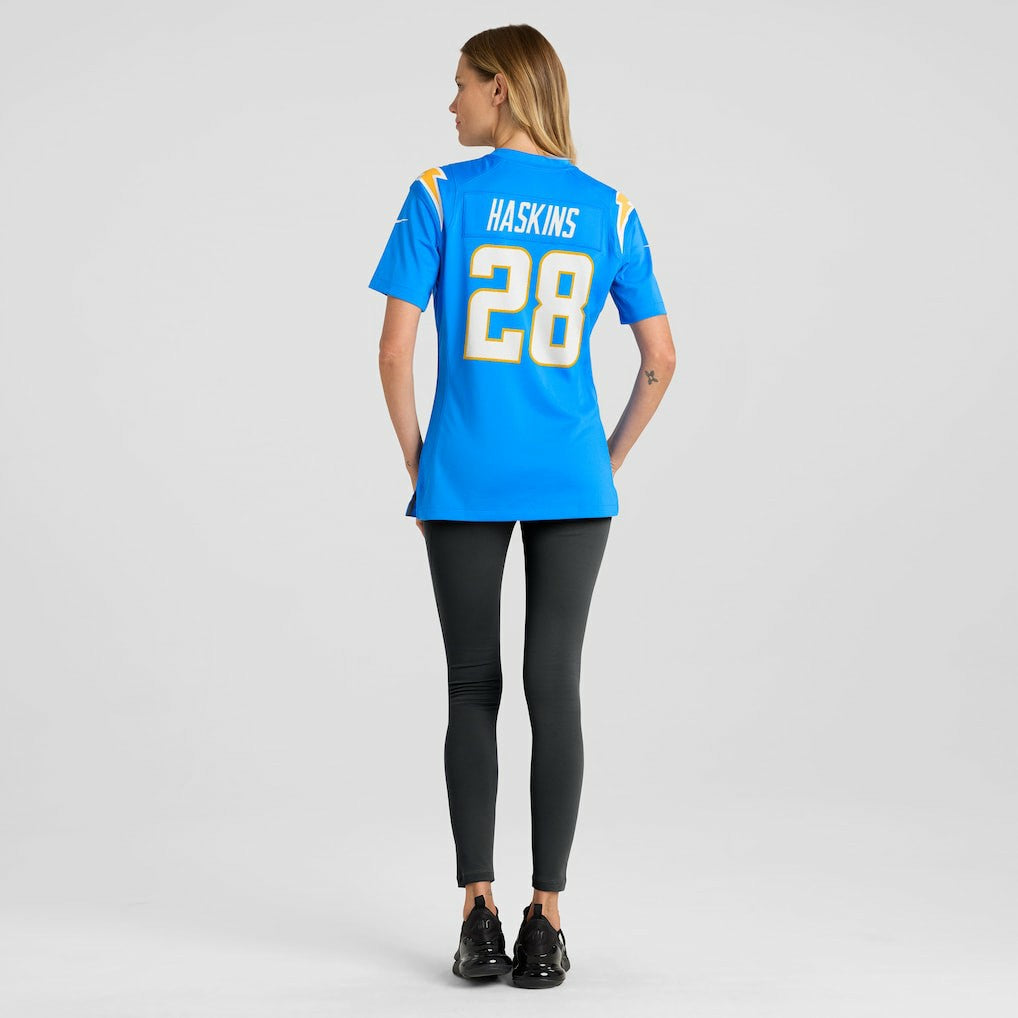 Hassan Haskins Los Angeles Chargers Women's Game Jersey - Powder Blue - Nike