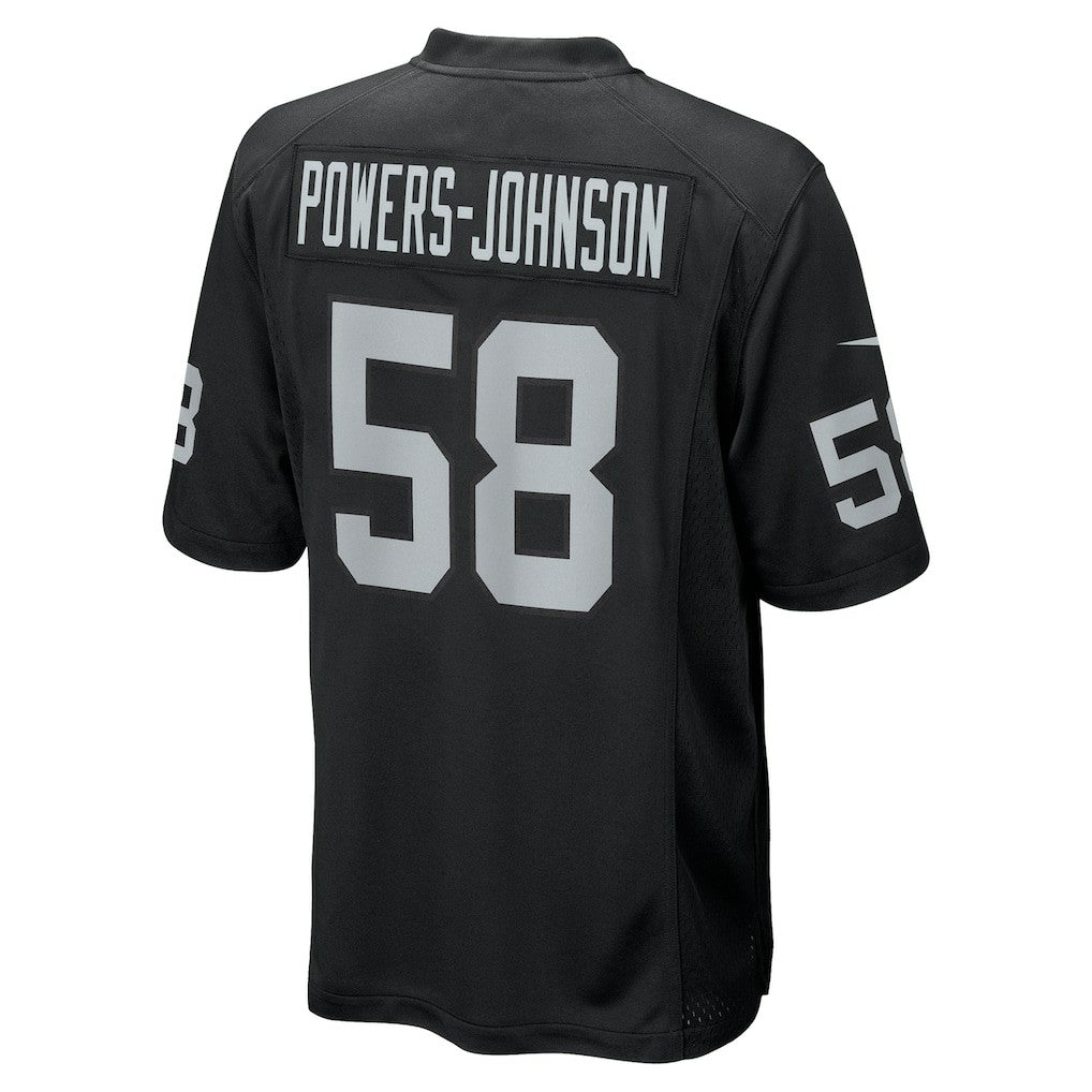 Jackson Powers-Johnson Las Vegas Raiders Team Game Jersey - Black - Nike