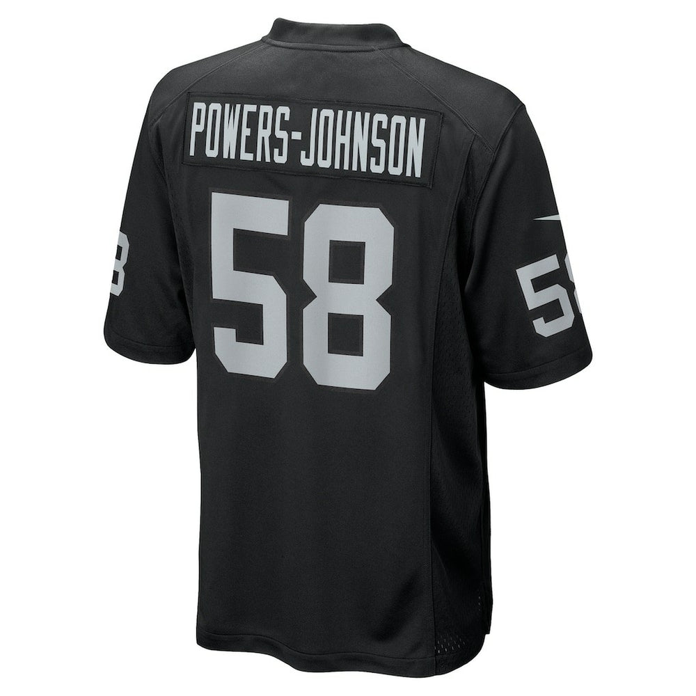 Jackson Powers-Johnson Las Vegas Raiders Team Game Jersey - Black - Nike