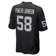 Jackson Powers-Johnson Las Vegas Raiders Team Game Jersey - Black - Nike