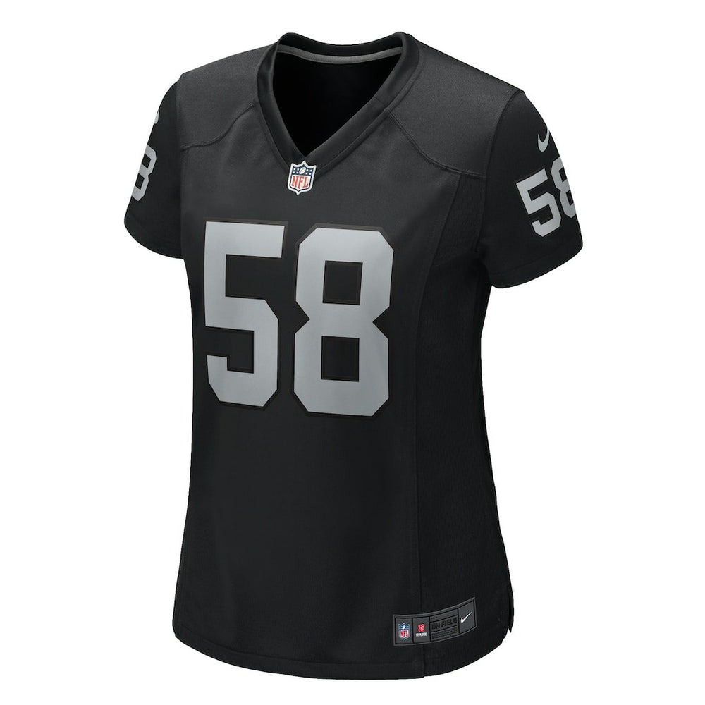 Jackson Powers-Johnson Las Vegas Raiders Women's Game Jersey - Black - Nike