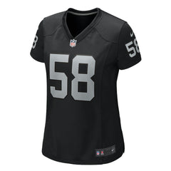 Jackson Powers-Johnson Las Vegas Raiders Women's Game Jersey - Black - Nike