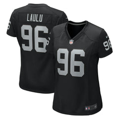 Jonah Laulu Las Vegas Raiders Women's Game Jersey - Black - Nike