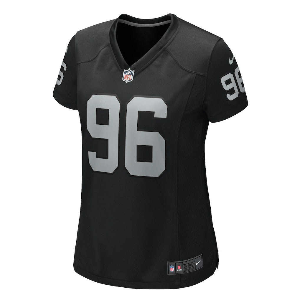 Jonah Laulu Las Vegas Raiders Women's Game Jersey - Black - Nike