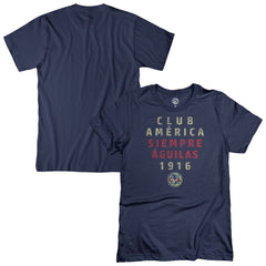 Club America 1863FC Tapered Text T-Shirt Navy