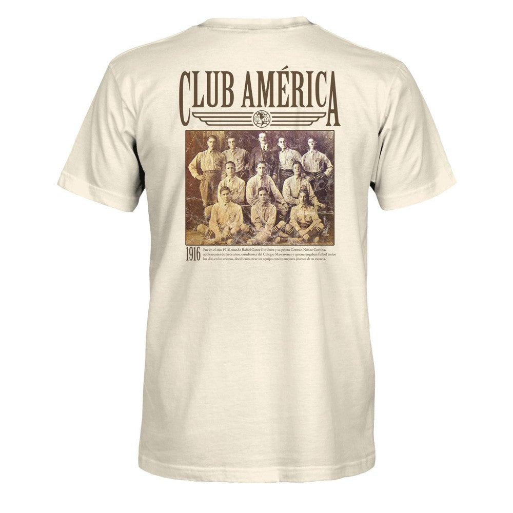 Club America 1863FC Vintage Photo T-Shirt Tan
