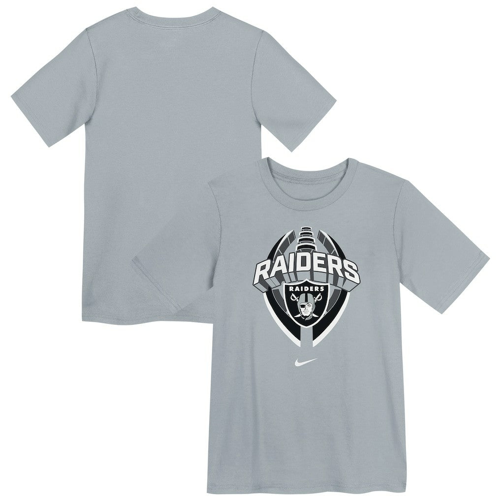 Las Vegas Raiders Preschool Icon Legend Dri-FIT T-Shirt - Gray - Nike