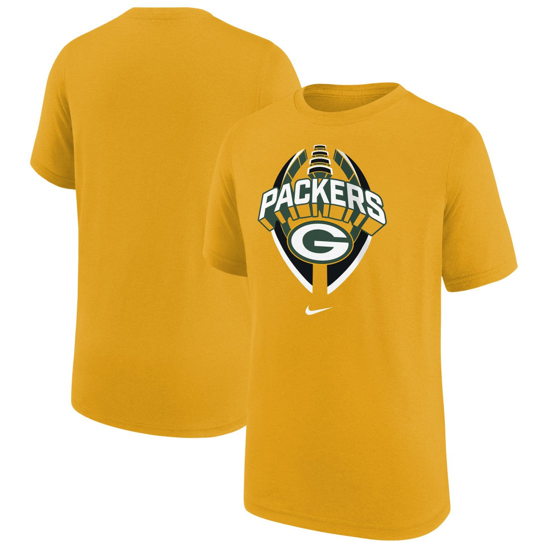 Green Bay Packers Youth Icon Legend T-Shirt - Gold - Nike