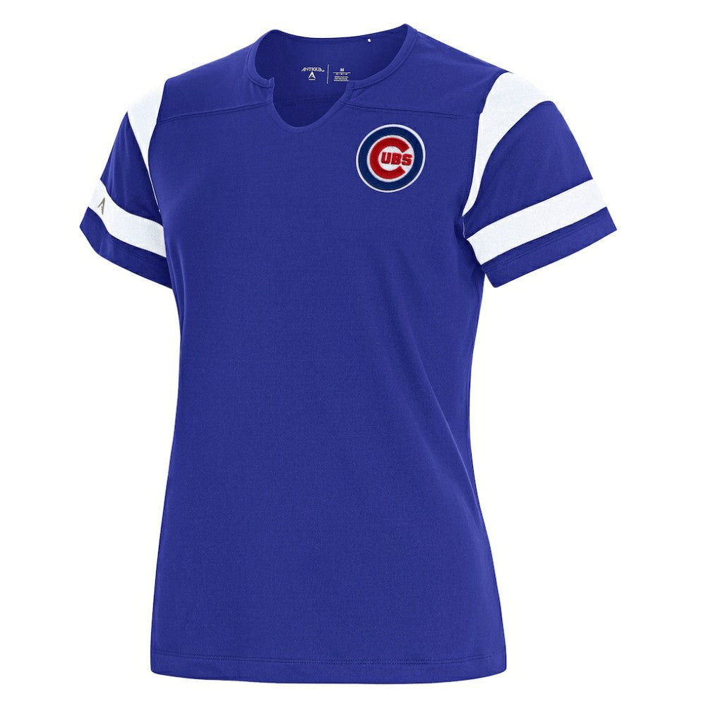 Chicago Cubs Antigua Women's Encounter Notch Neck Top Sale