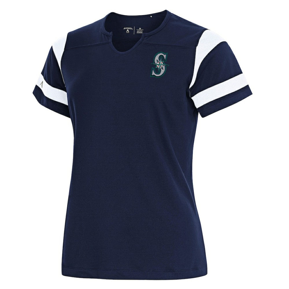 Seattle Mariners Antigua Women's Encounter Notch Neck Top Online