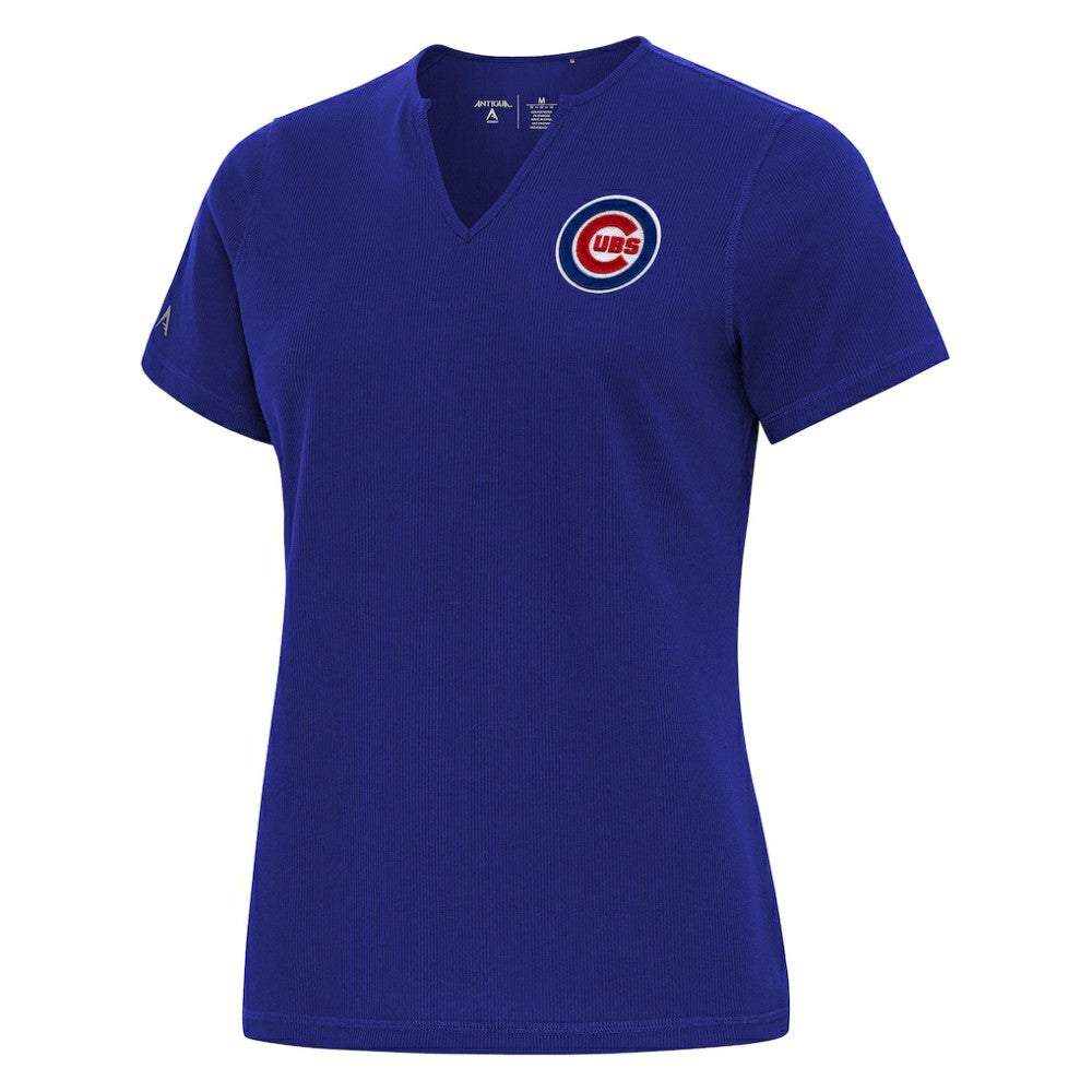 Chicago Cubs Antigua Women's Notch Neck T-Shirt for sale