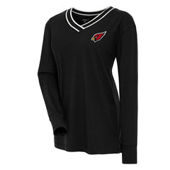 Arizona Cardinals Antigua Women's Symbolic Long Sleeve V-Neck Top - Black - NFL