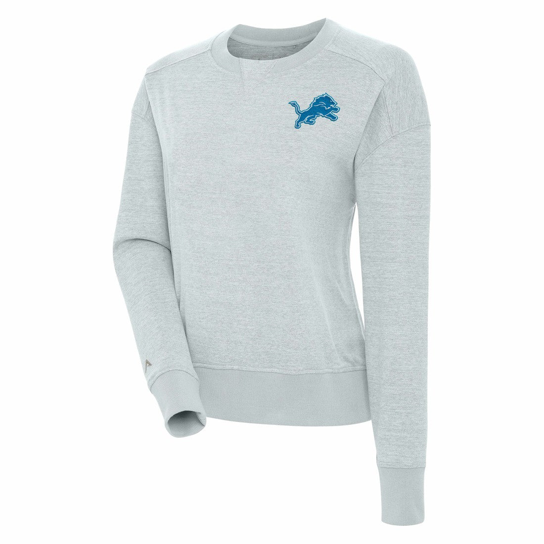 Detroit Lions Antigua Women's Forward Fleece Pullover Sweatshirt - Heather Gray - NFL