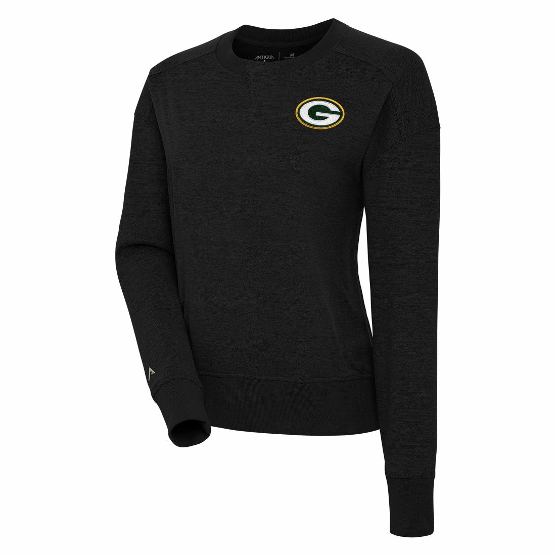 Green Bay Packers Antigua Women's Forward Fleece Pullover Sweatshirt - Black - NFL