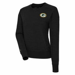 Green Bay Packers Antigua Women's Forward Fleece Pullover Sweatshirt - Black - NFL