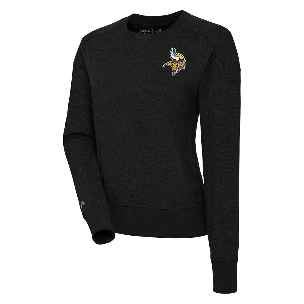 Minnesota Vikings Antigua Women's Forward Fleece Pullover Sweatshirt - Black - NFL