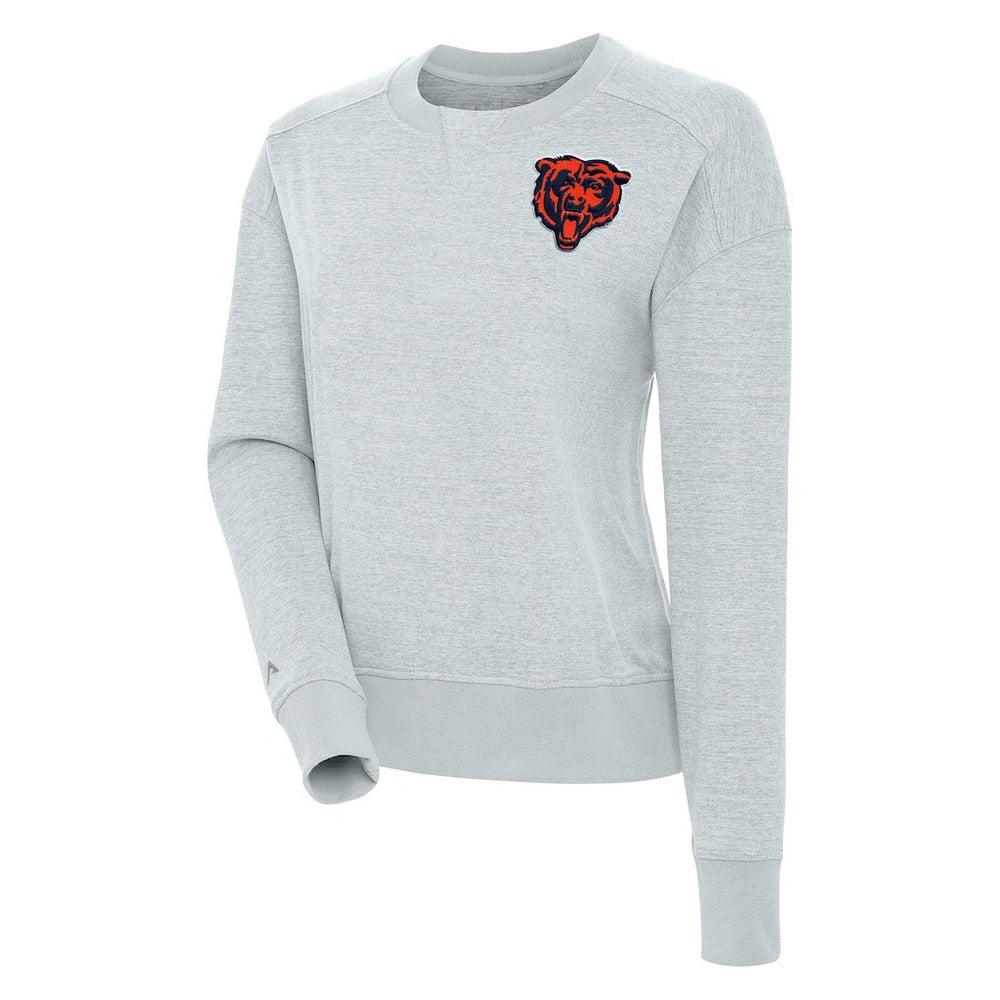 Chicago Bears Antigua Women's Forward Fleece Pullover Sweatshirt - Heather Gray - NFL