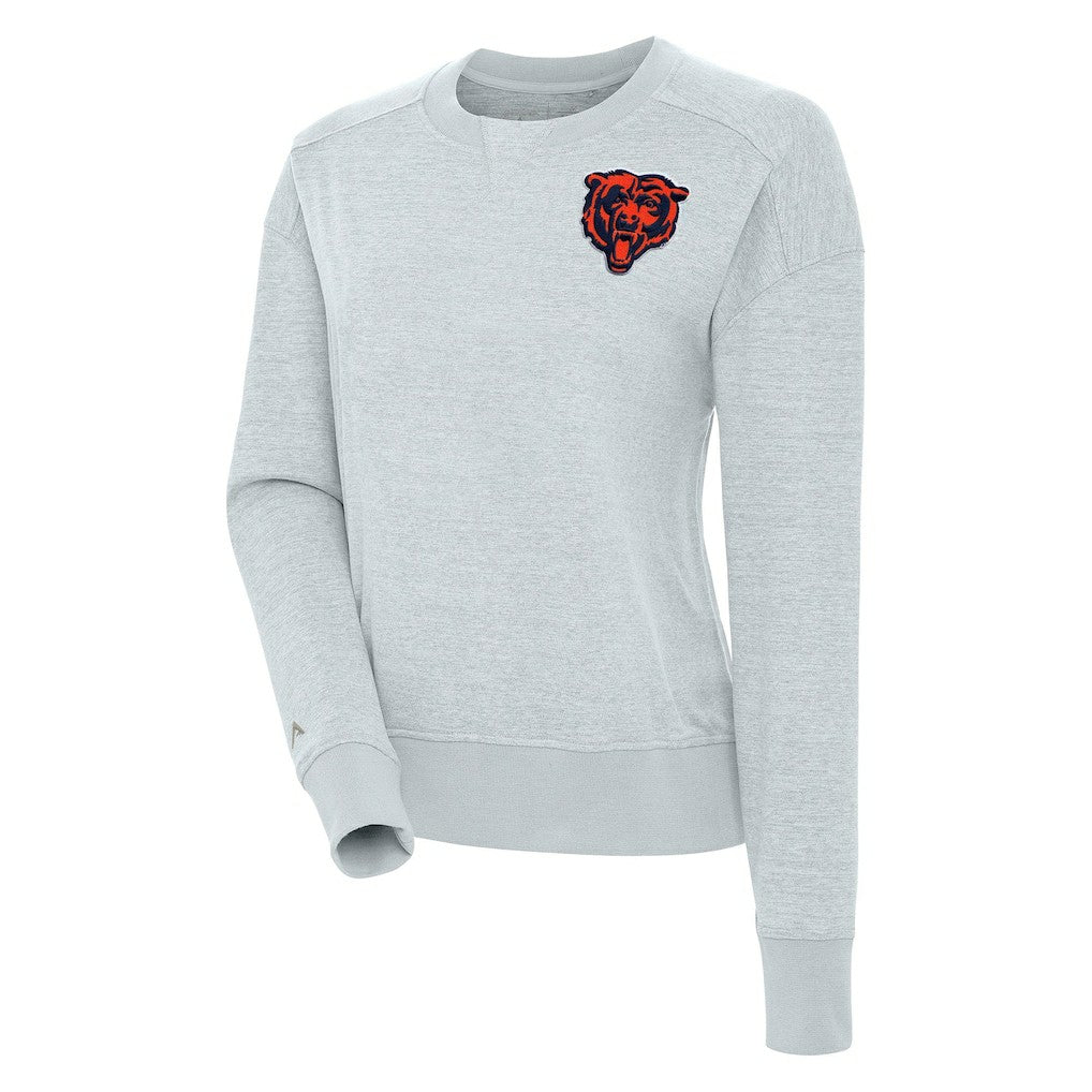 Chicago Bears Antigua Women's Forward Fleece Pullover Sweatshirt - Heather Gray - NFL