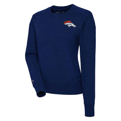 Denver Broncos Antigua Women's Forward Fleece Pullover Sweatshirt - Navy - NFL