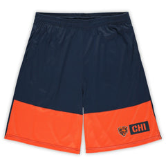 Chicago Bears Big & Tall Best of the Best Performance Shorts - Navy/Orange - Fanatics