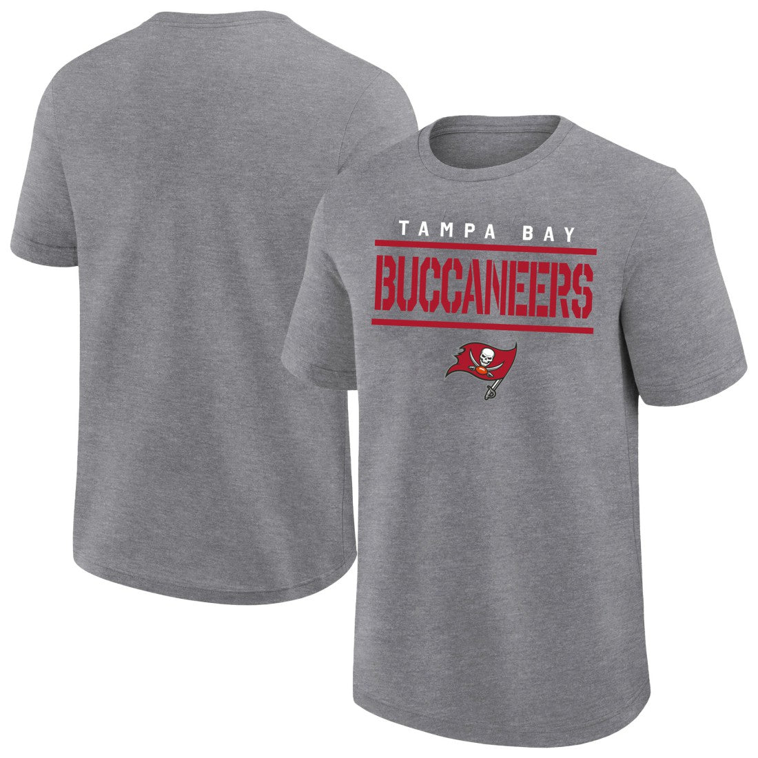 Tampa Bay Buccaneers Big & Tall Top Notch T-Shirt - Heather Gray - Fanatics